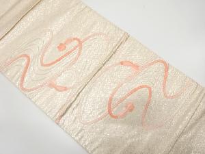 アンティーク　流水に組紐模様刺繍袋帯（着用可）